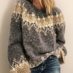 Eleganter Und Bequemer Jacquard-Pullover