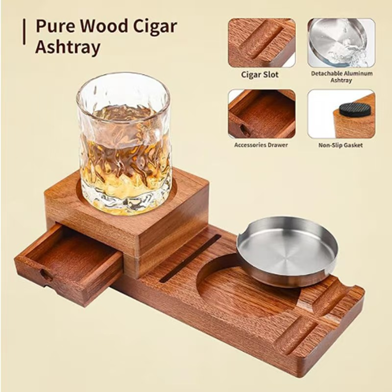 Luxus Cigarre & Whiskey Tray: Das Perfekte Geschenk für Vater oder Partner