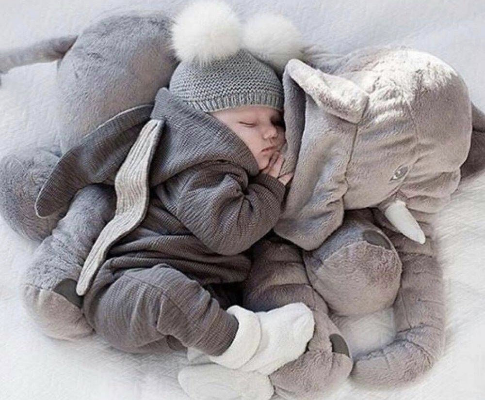 Elephant Snuggle Baby Kissen – Weich, Kuschelig und Bequem