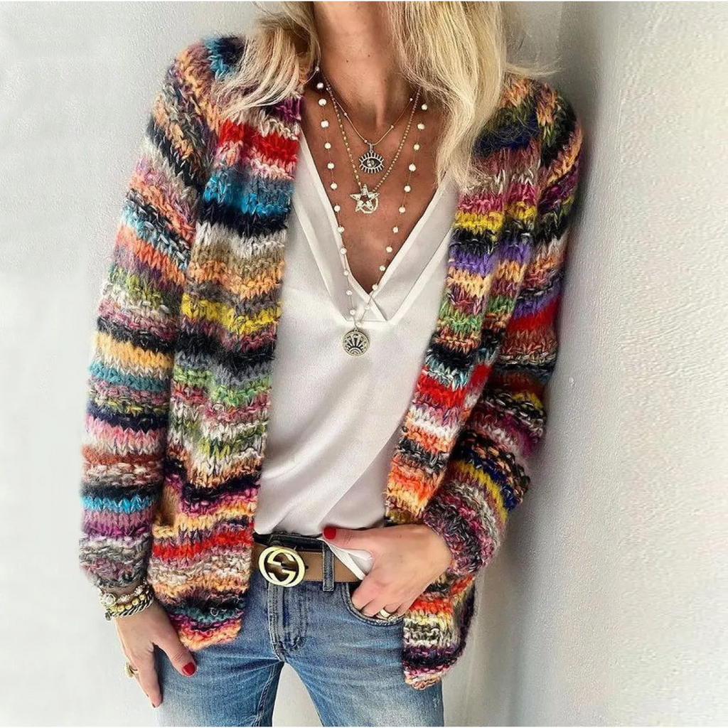 Retro Farbiger Pullover