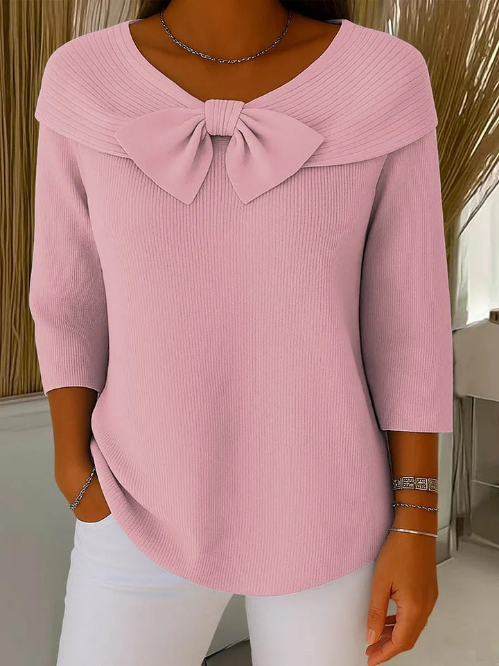 Damenpullover mit Schleife