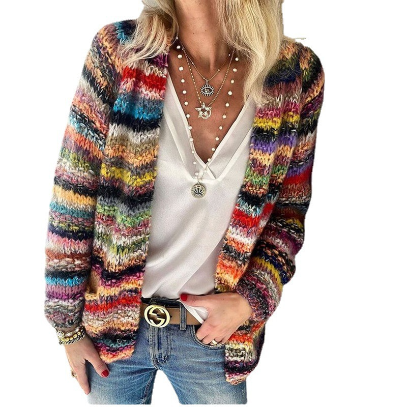 Retro Farbiger Pullover