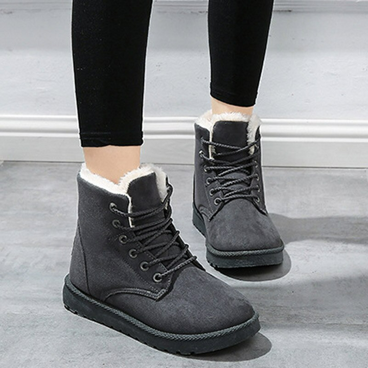 Victoria Winterboots - Bequeme Wildleder Boots inklusive Fleece Futter