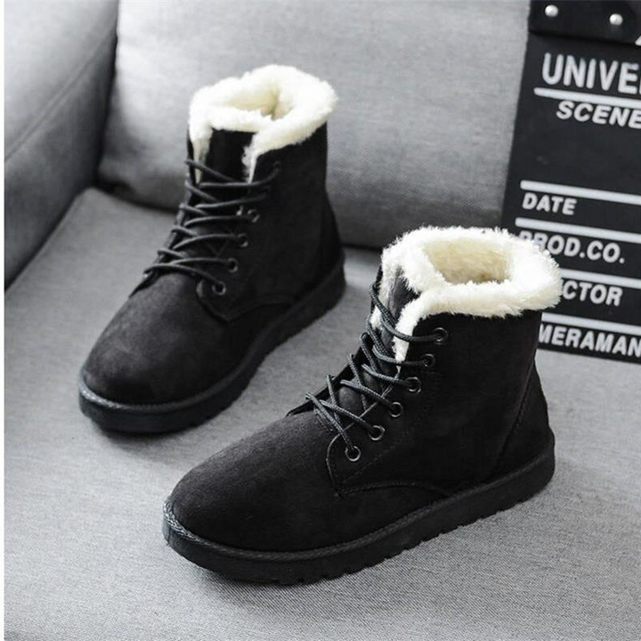 Victoria Winterboots - Bequeme Wildleder Boots inklusive Fleece Futter