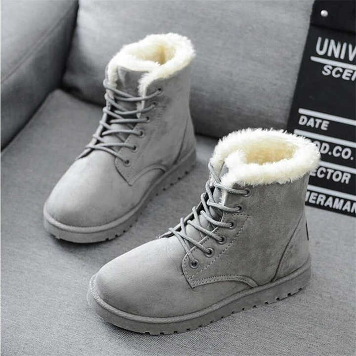 Victoria Winterboots - Bequeme Wildleder Boots inklusive Fleece Futter