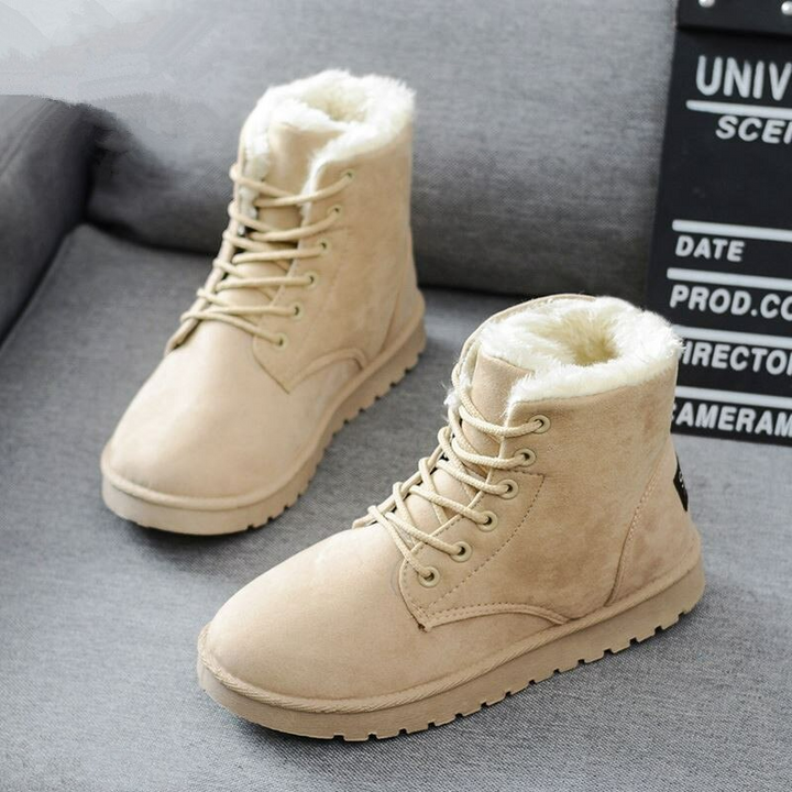 Victoria Winterboots - Bequeme Wildleder Boots inklusive Fleece Futter