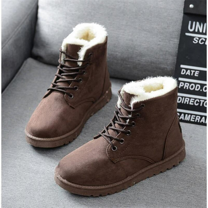 Victoria Winterboots - Bequeme Wildleder Boots inklusive Fleece Futter