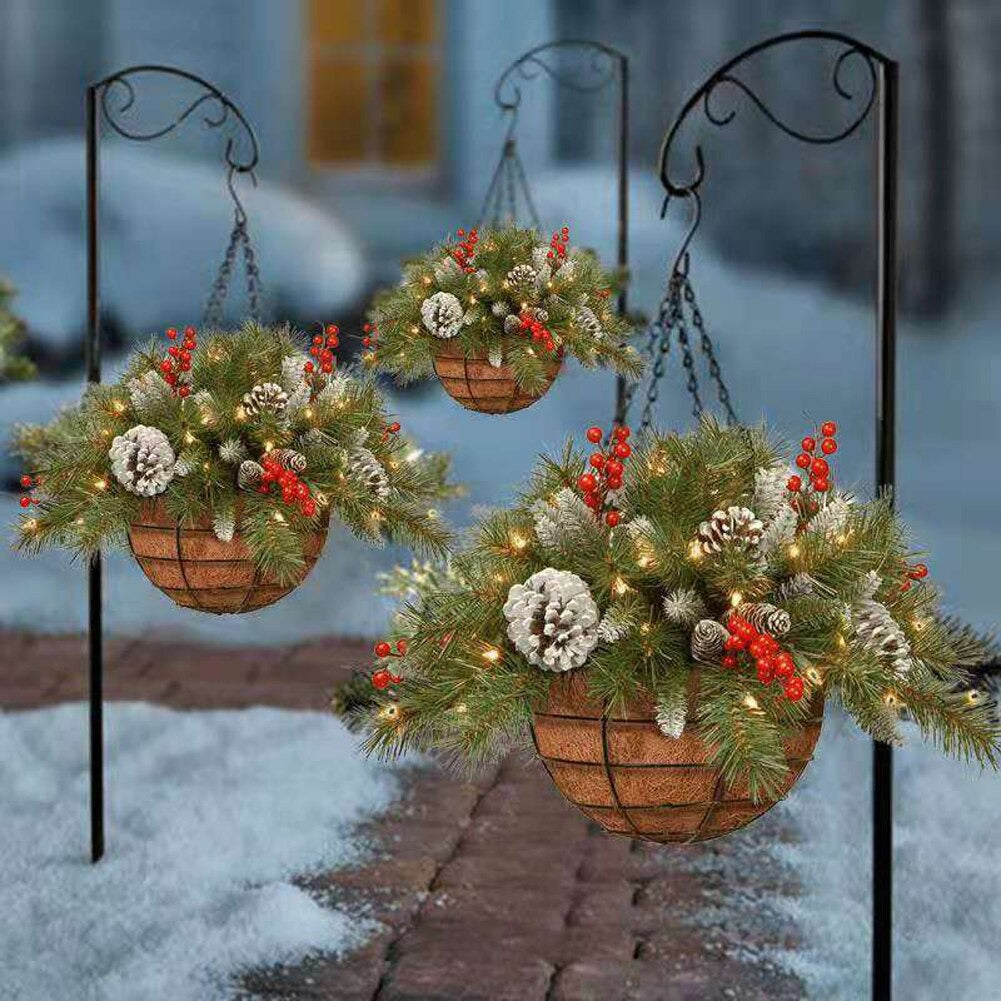 Hängekorb im Weihnachtsdesign