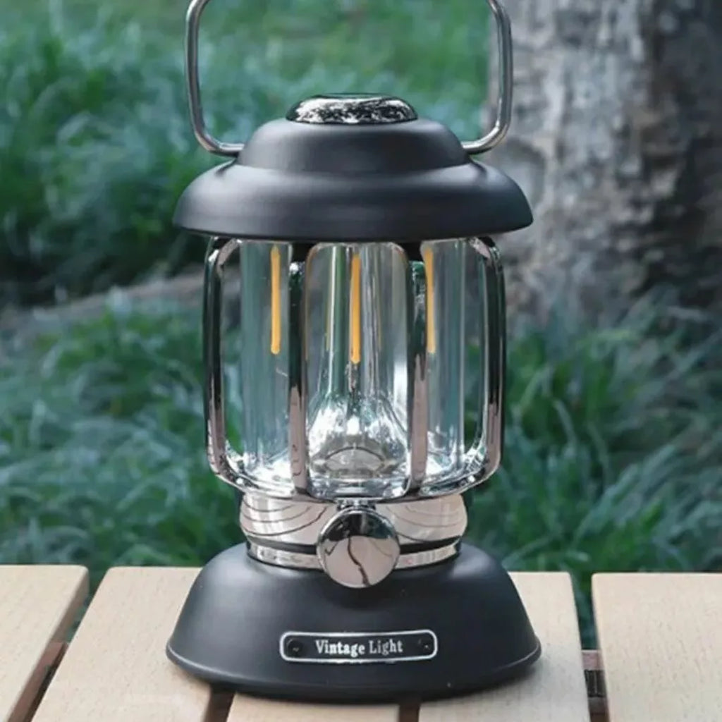 Retro Campinglaterne mit LED-Technologie – Funktional und Nachhaltig