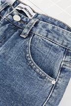 Damen High-Waist Straight-Leg-Jeans