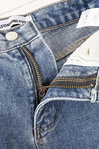 Damen High-Waist Straight-Leg-Jeans