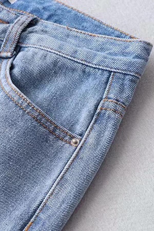 Damen High-Waist Jeans mit hoher Taille
