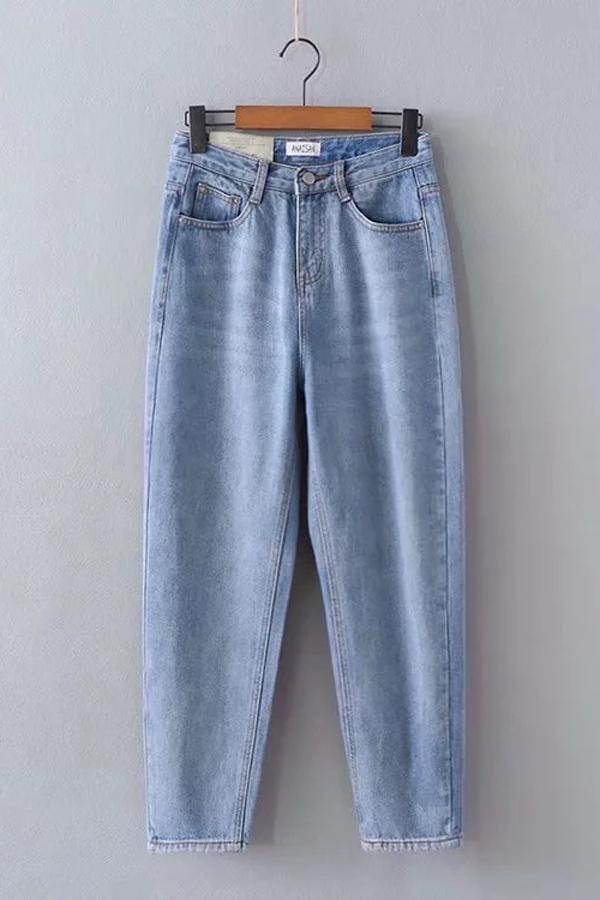 Damen High-Waist Jeans mit hoher Taille