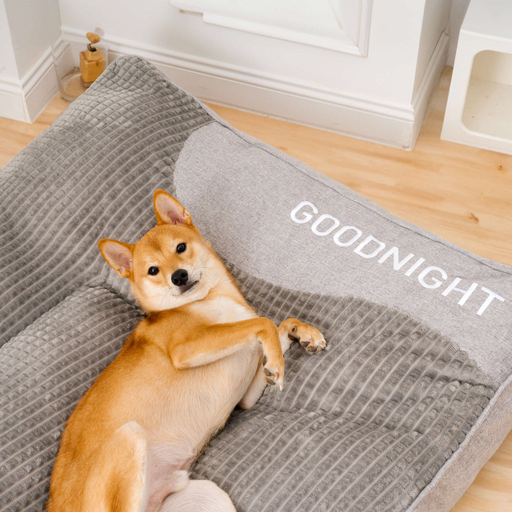 Orthopädisches Hundebett mit Kopfkissen – Luxus sowie Komfort