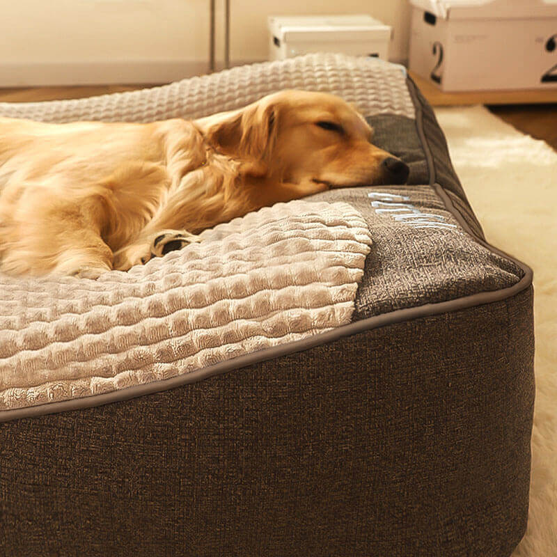 Orthopädisches Hundebett mit Kopfkissen – Luxus sowie Komfort