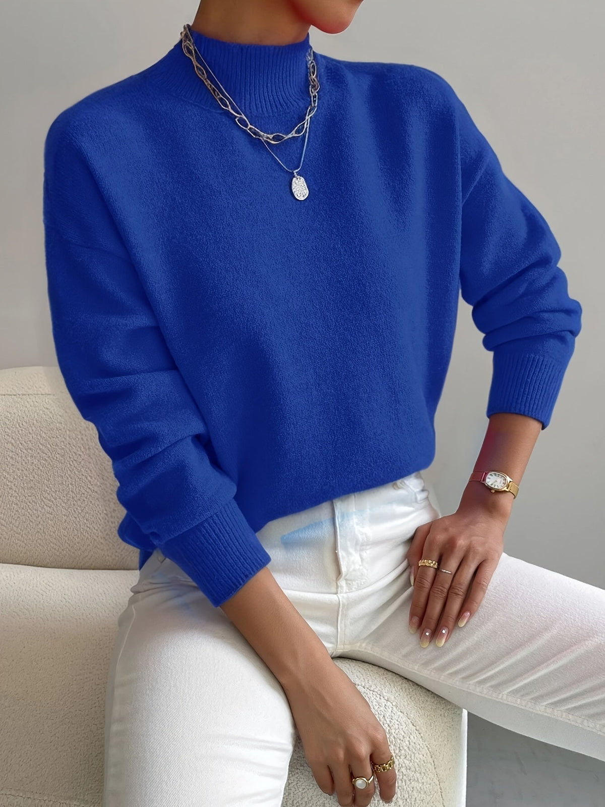 Klassischer Rollkragenpullover
