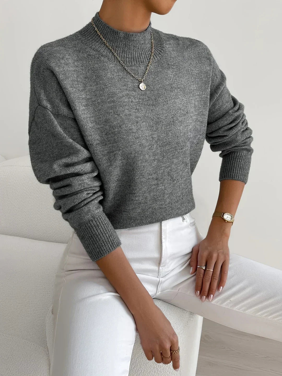 Klassischer Rollkragenpullover