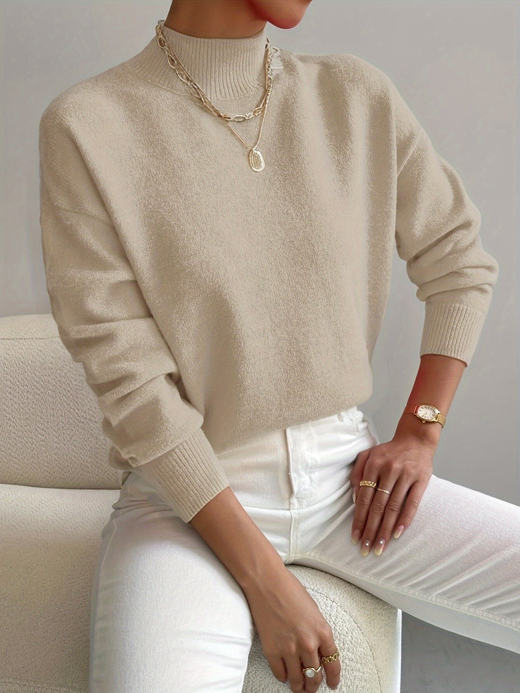 Klassischer Rollkragenpullover