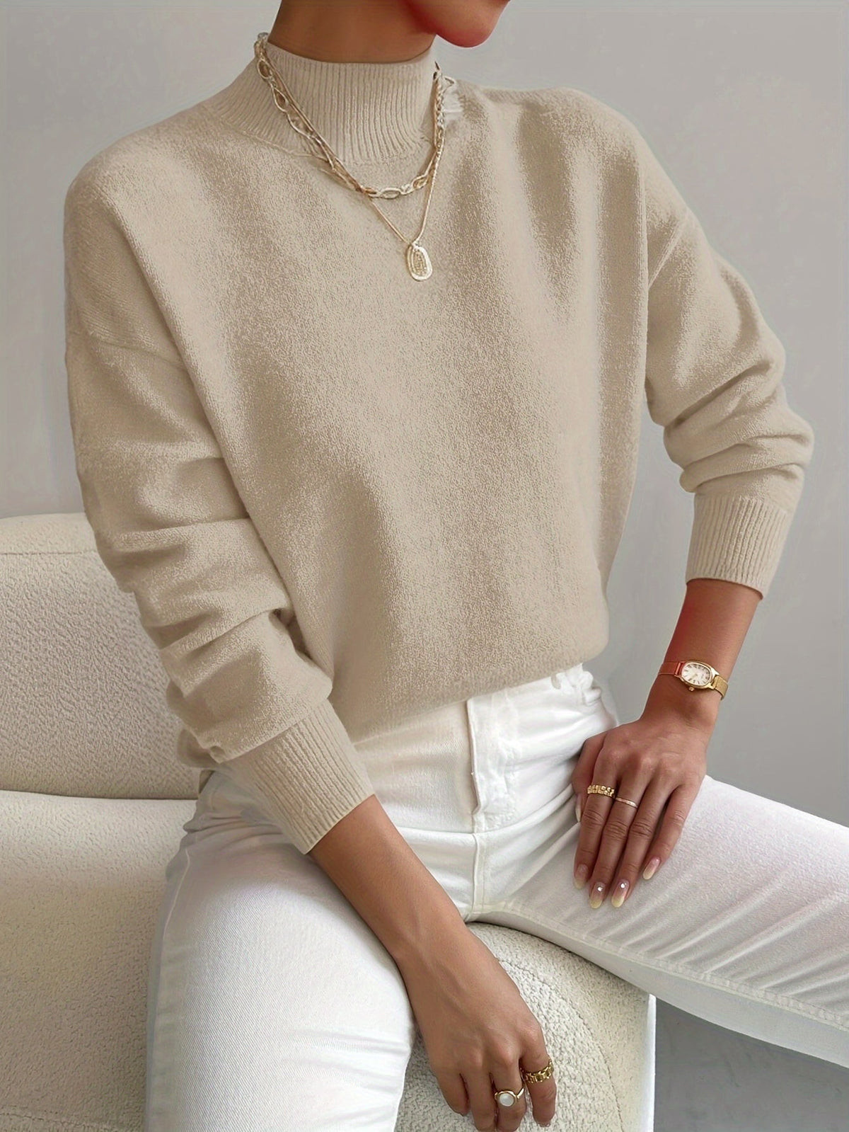 Klassischer Rollkragenpullover
