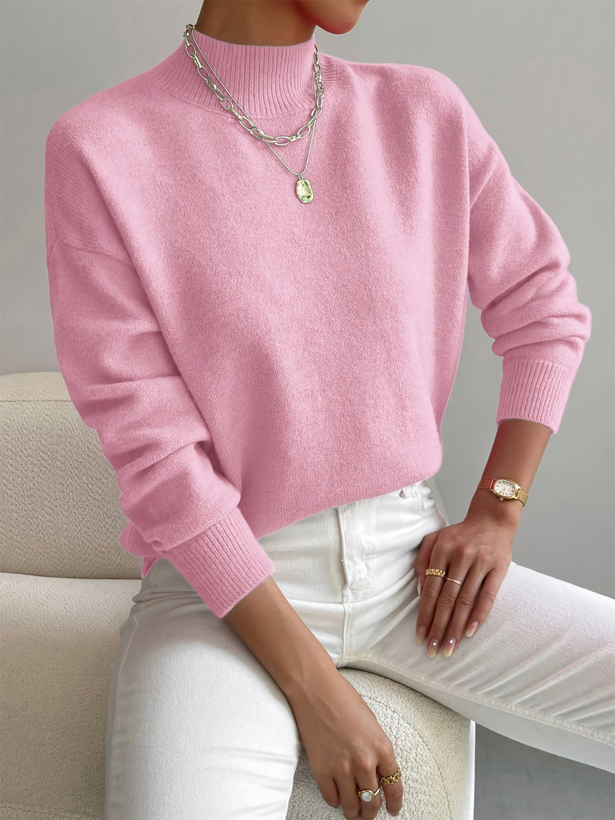 Klassischer Rollkragenpullover