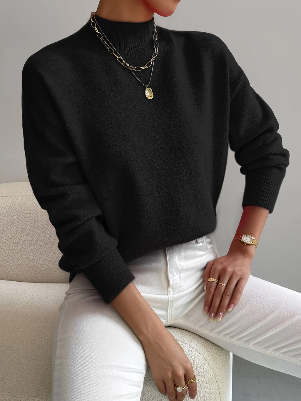 Klassischer Rollkragenpullover