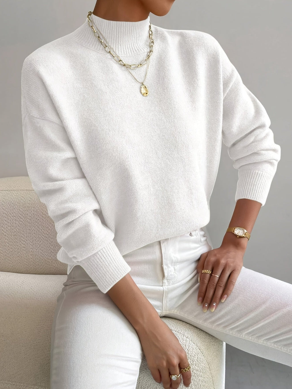 Klassischer Rollkragenpullover
