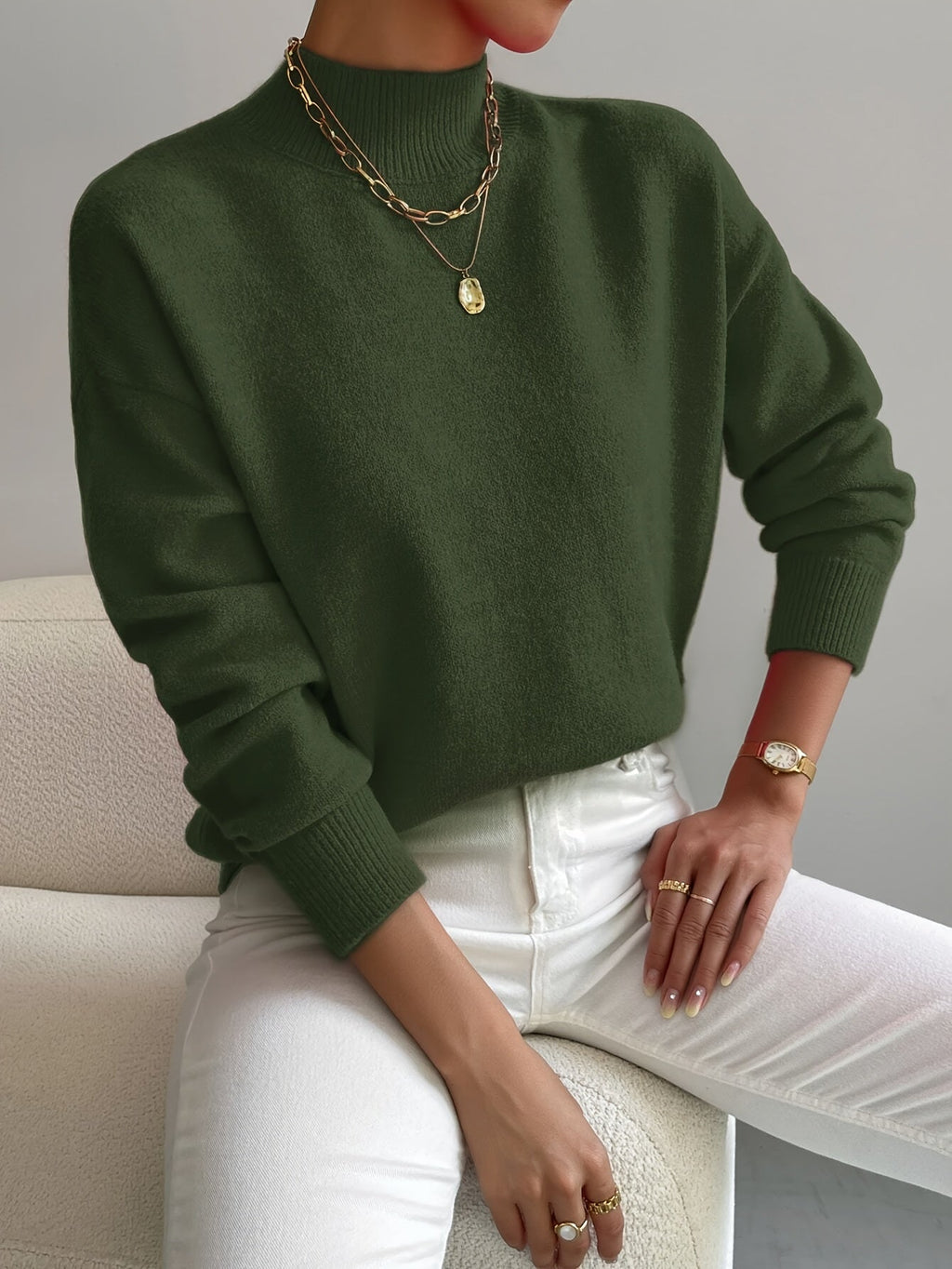Klassischer Rollkragenpullover