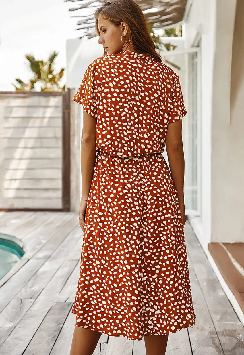 Daniella Midi Kleid – Elegant sowie Leicht für Sonnige Momente