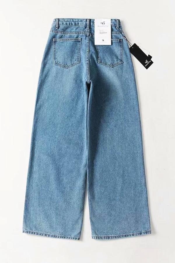 High-Waist Straight-Leg-Jeans