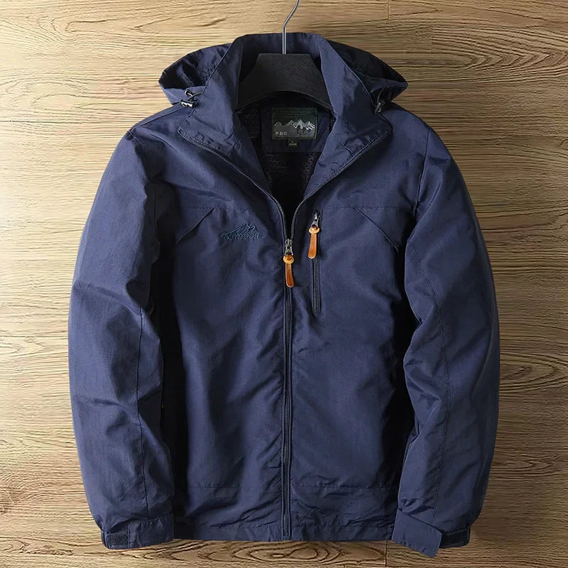 Herren Outdoor Jacke mit Kapuze – Wasserdicht und Bequem