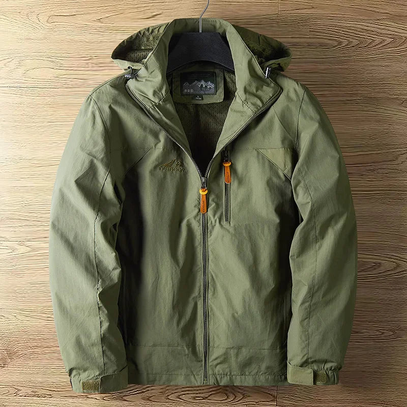 Herren Outdoor Jacke mit Kapuze – Wasserdicht und Bequem