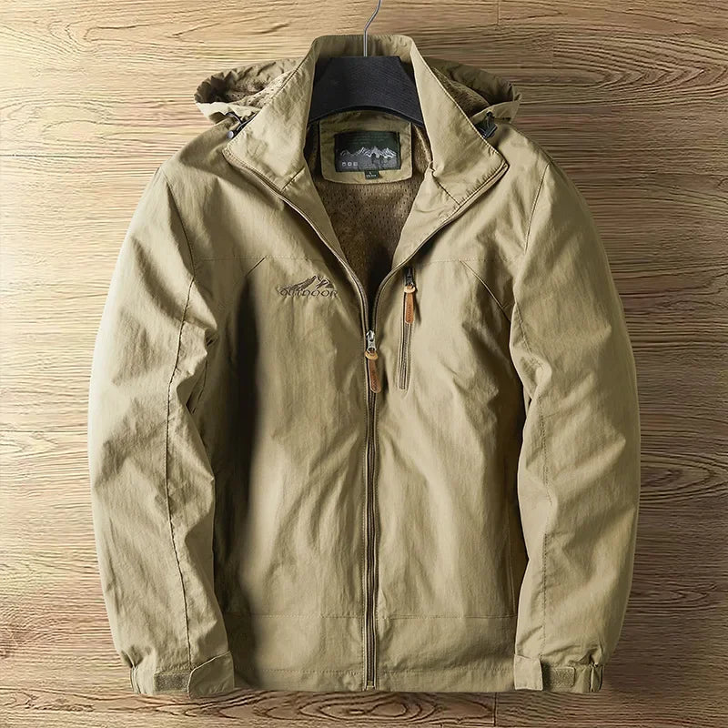 Herren Outdoor Jacke mit Kapuze – Wasserdicht und Bequem
