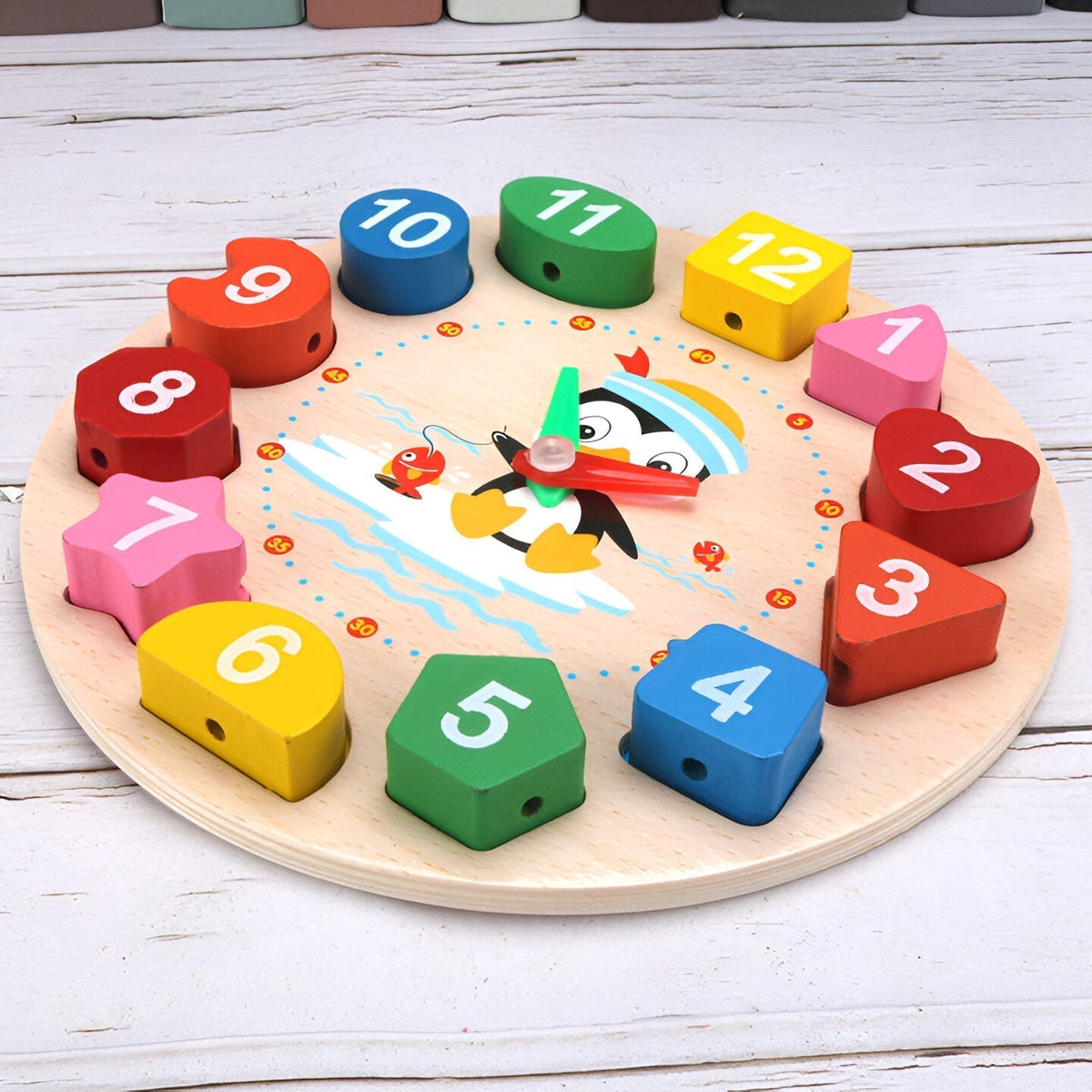 TijdLeraar: Holz Uhr für Lehrreichen Spielspaß