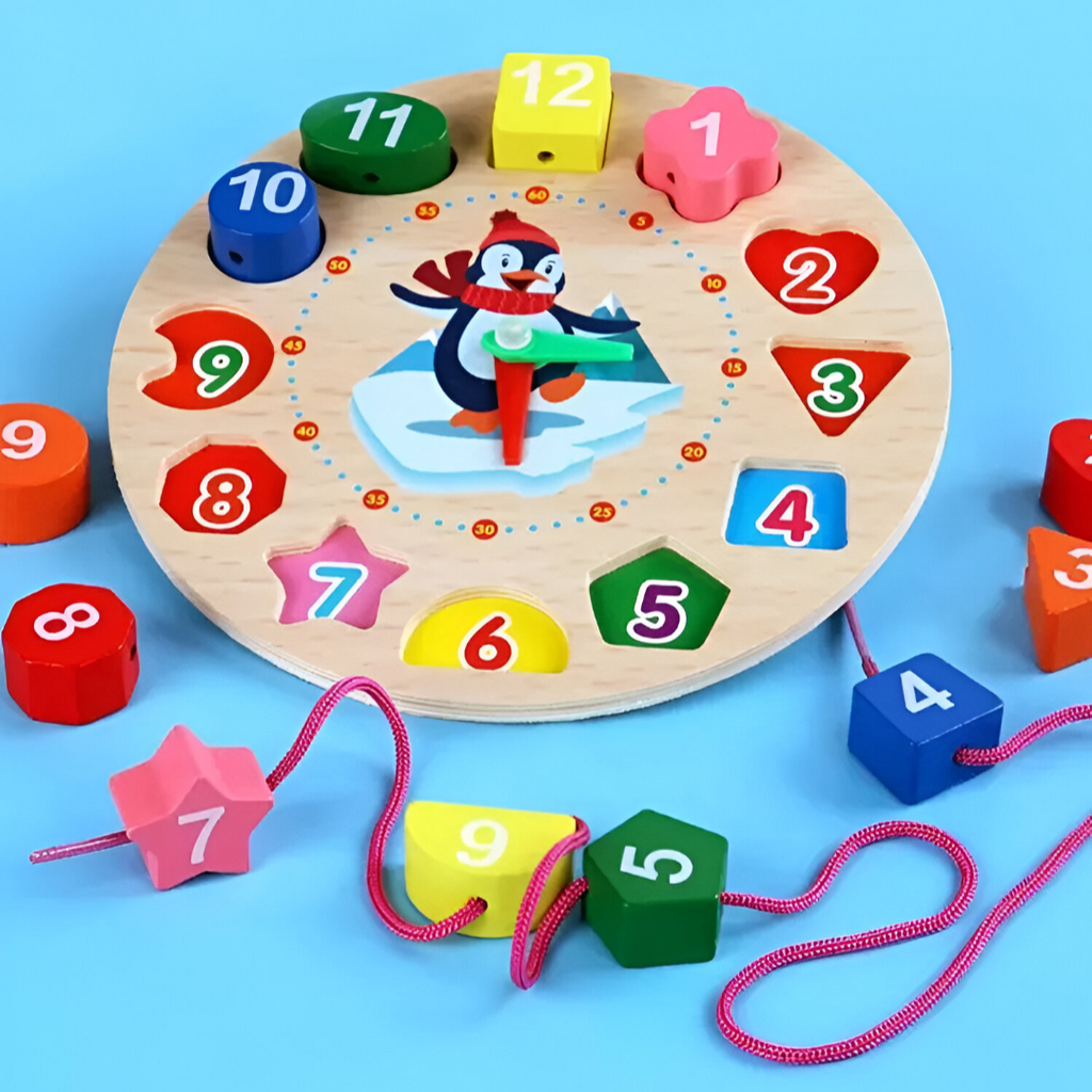 TijdLeraar: Holz Uhr für Lehrreichen Spielspaß