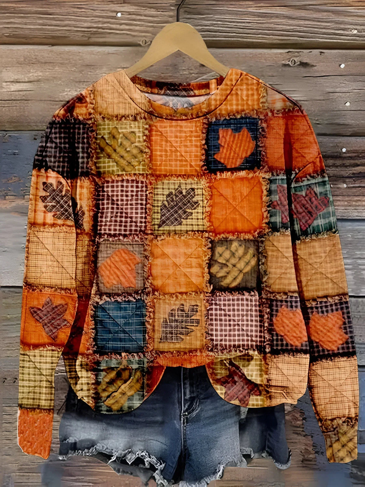 Weicher Patchwork-Pullover