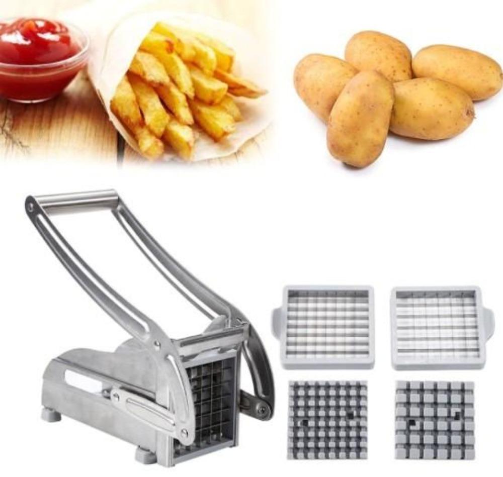 Hochwertiger Kartoffelschneider aus Edelstahl für gleichmäßige Pommes
