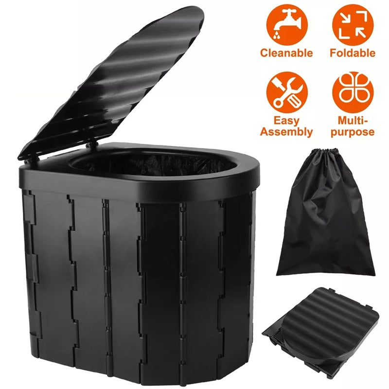 Zusammenklappbares Campingtoilet: Stabil & Tragbar