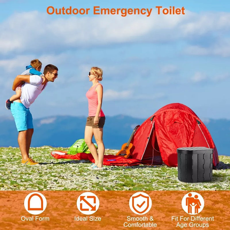 Zusammenklappbares Campingtoilet: Stabil & Tragbar