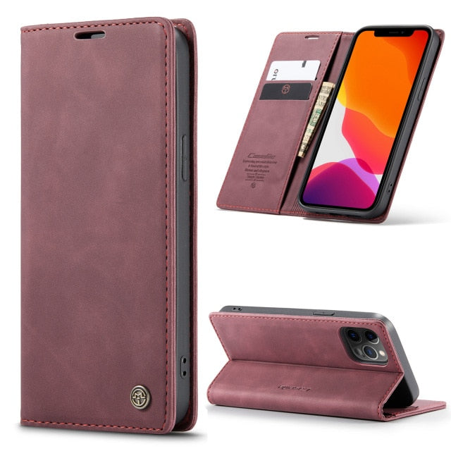 iPhone Leder Flipcase: Magnetisch & Funktional