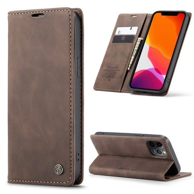 iPhone Leder Flipcase: Magnetisch & Funktional