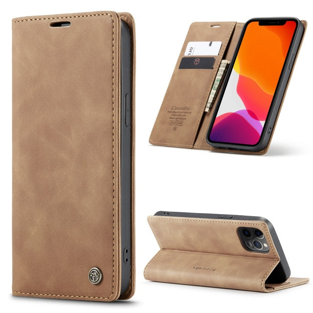 iPhone Leder Flipcase: Magnetisch & Funktional