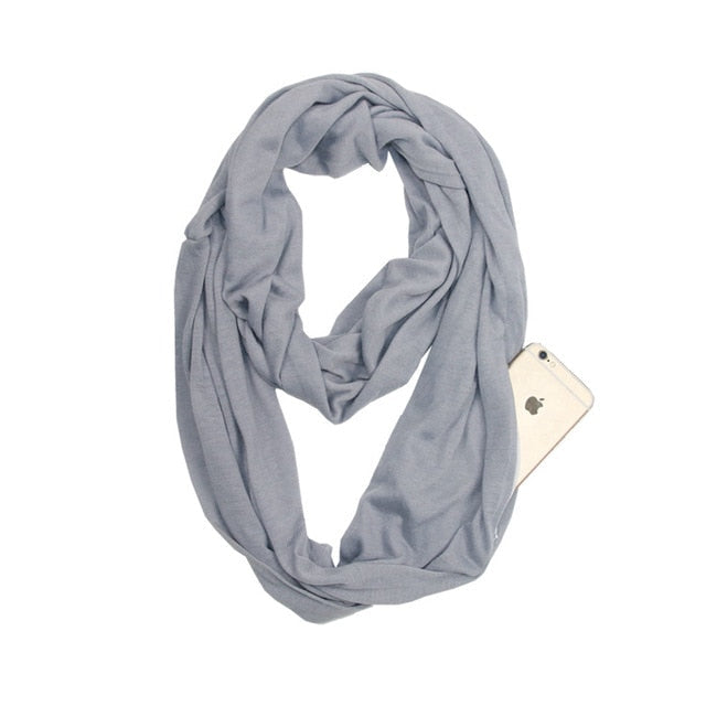 Reissjaal inklusive Versteckter Tasche – Infinity Stil & Sicherheit in Einem