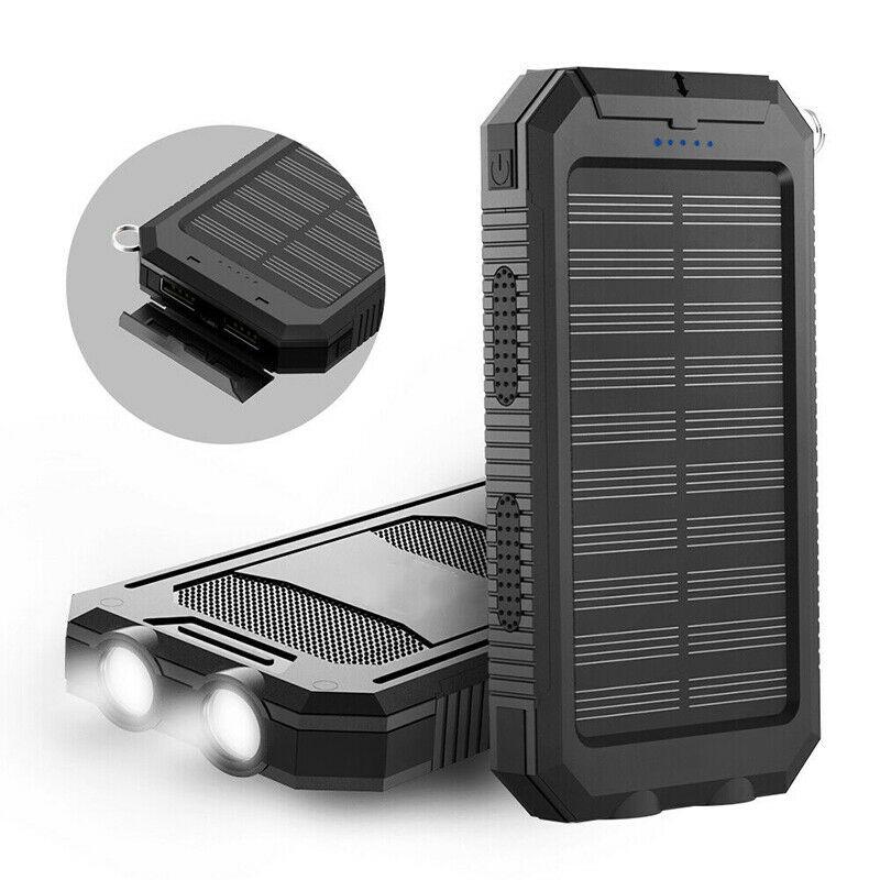 20000mAh Solarenergie Powerbank – Wasserdicht, Strapazierfähig & Mit Taschenlampe