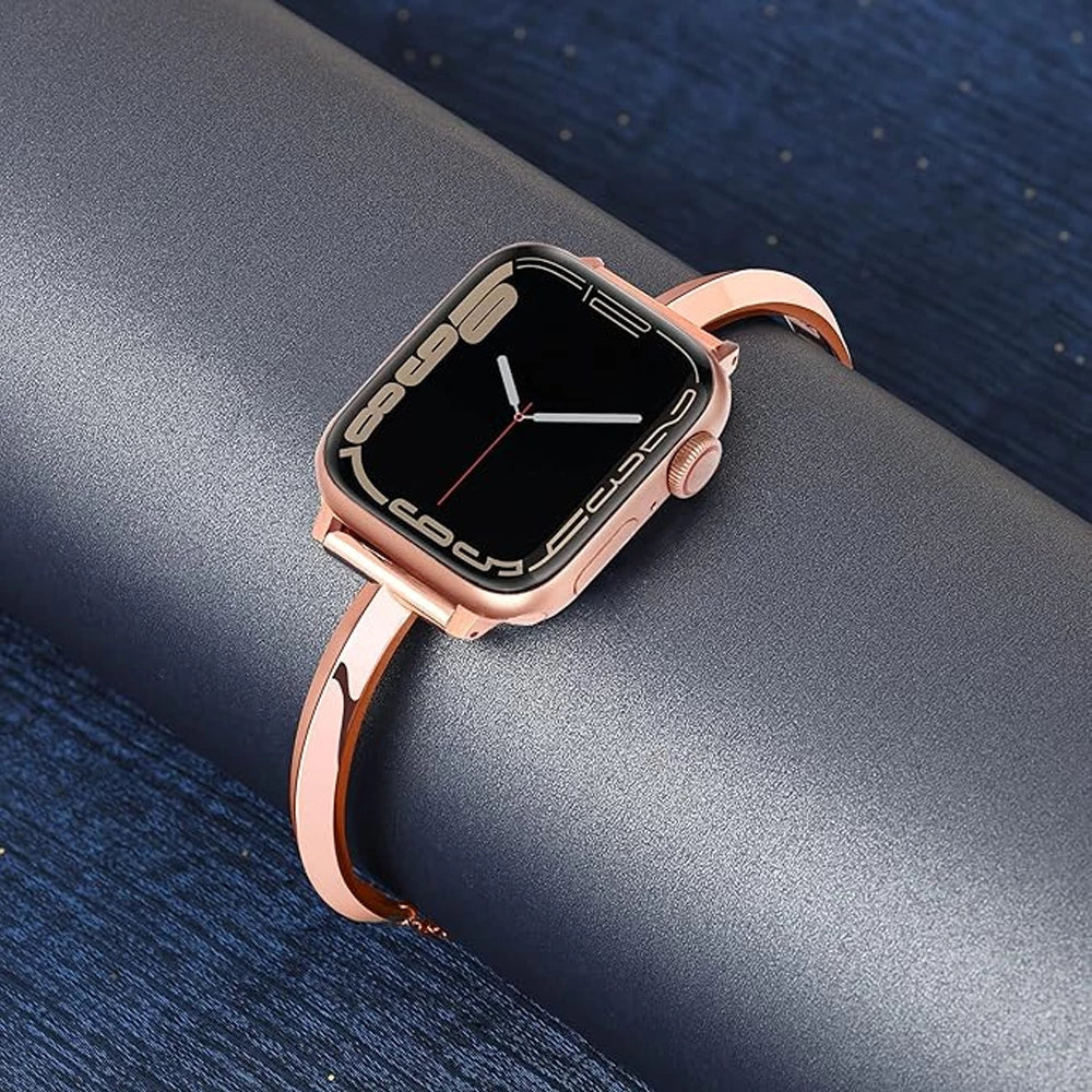 Slim Link Band: Luxuriöses Edelstahl-Armband für die Apple Watch für Damen