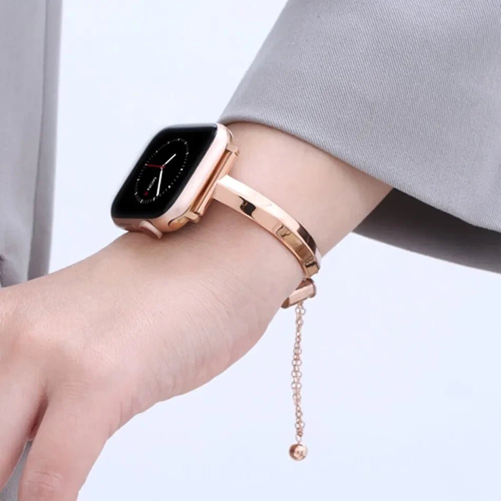Slim Link Band: Luxuriöses Edelstahl-Armband für die Apple Watch für Damen