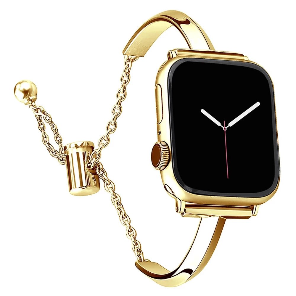 Slim Link Band: Luxuriöses Edelstahl-Armband für die Apple Watch für Damen