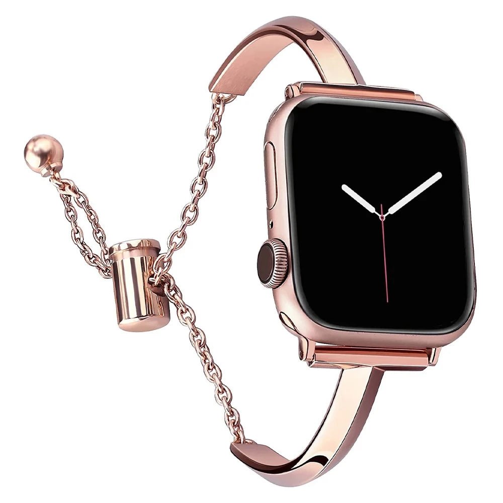 Slim Link Band: Luxuriöses Edelstahl-Armband für die Apple Watch für Damen