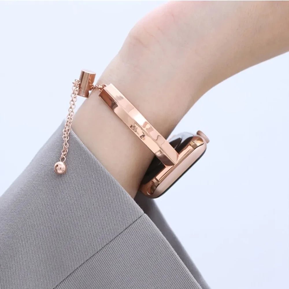 Slim Link Band: Luxuriöses Edelstahl-Armband für die Apple Watch für Damen
