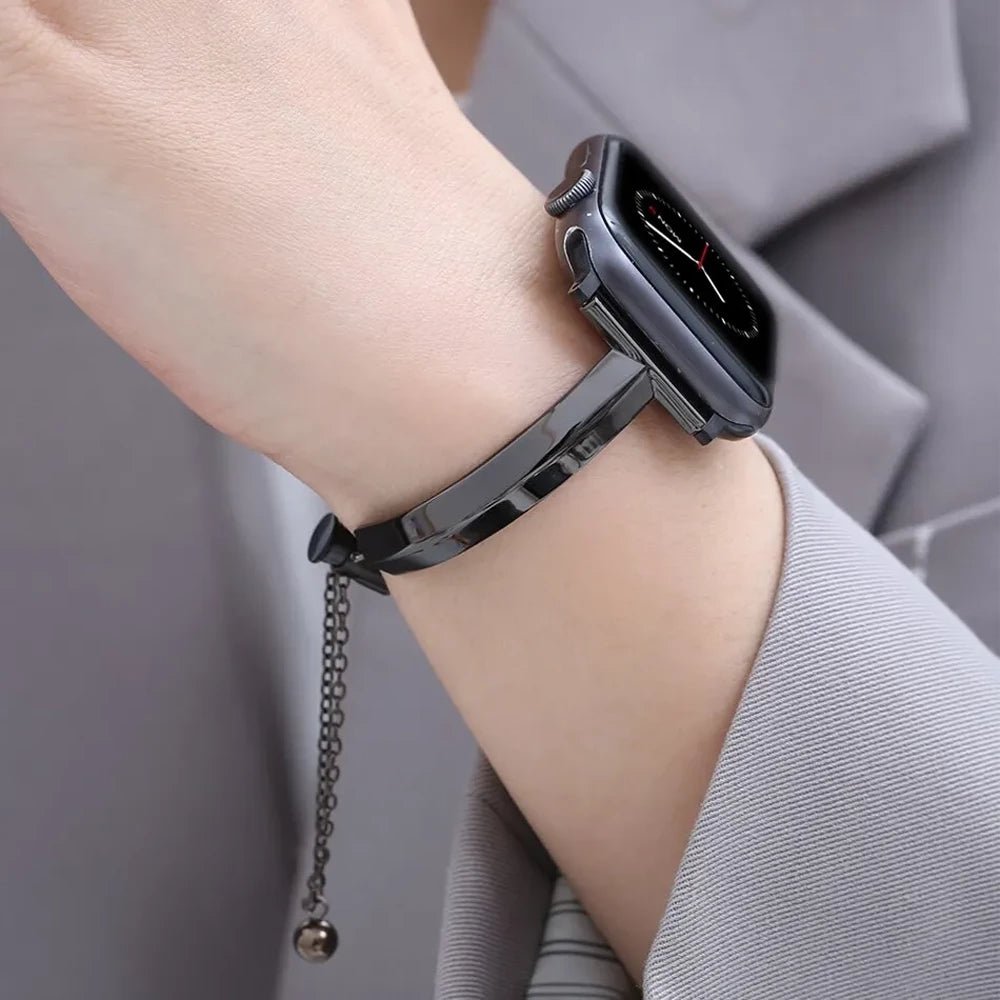 Slim Link Band: Luxuriöses Edelstahl-Armband für die Apple Watch für Damen