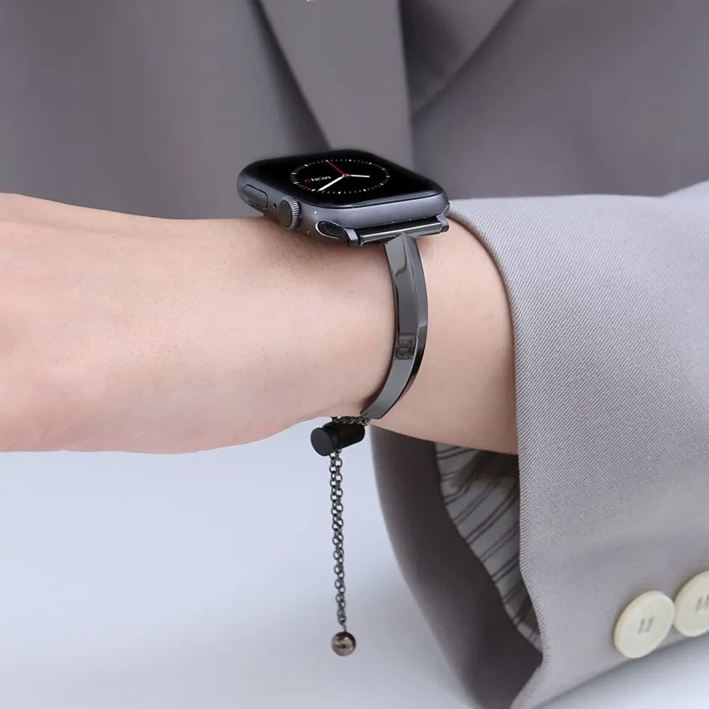 Slim Link Band: Luxuriöses Edelstahl-Armband für die Apple Watch für Damen